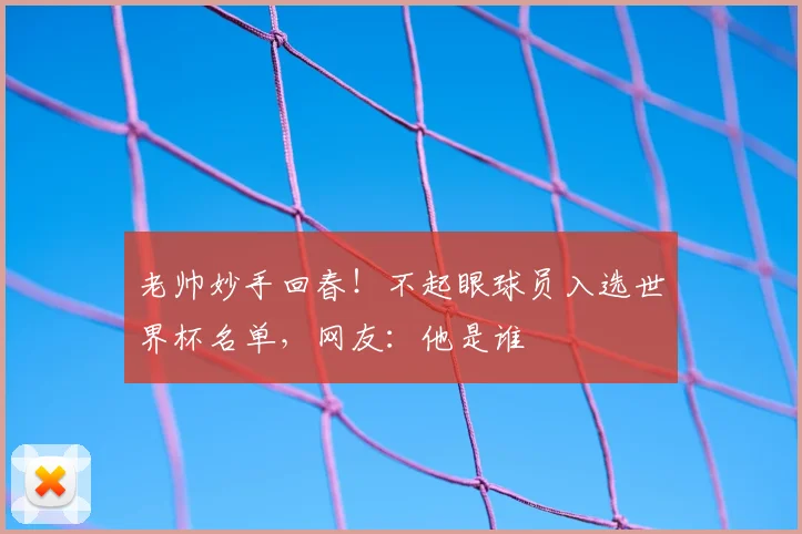老帅妙手回春！不起眼球员入选世界杯名单，网友：他是谁